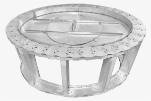 43" Elipse Fire Pit Frame W/ 4" Wide Deck - Gas Burner