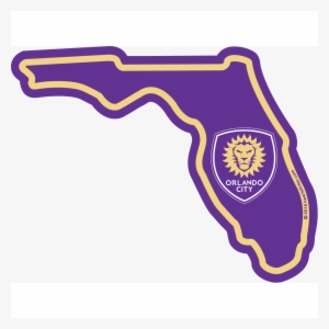 Mls Orlando City Sc Sticker - Orlando City Sc Lions 6" Silver Metallic Mirrored Style