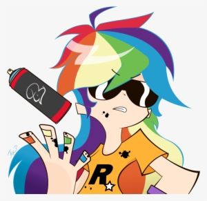 Joemasterpencil, Human, Humanized, Panty And Stocking - Panty And Stocking Rainbow Dash