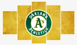 Hd Printed Oakland Athletics Logo 5 Pieces Canvas - Detroit Tigers Vs Oakland Athletics