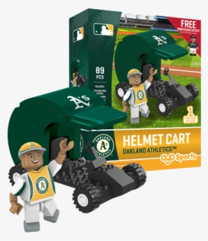 Oakland Athletics Helmet Cart Set With Minifigure Oyo