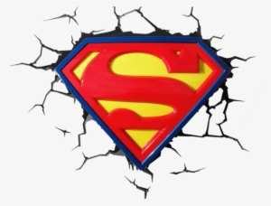 Empty Superman Logo - 3d Deco Night Light - Superman Logo