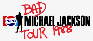 “ Transparent » Bad Tour Logo ” - Michael Jackson Bad World Tour Logo
