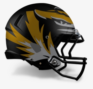 Large Tiger On Black - Missouri Tigers Football Helmet