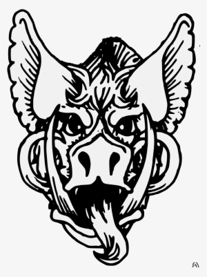 Boar's Head Cabossed - Boar Heraldry