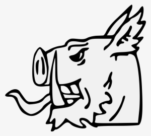 Boar's Head Couped - Wild Boar