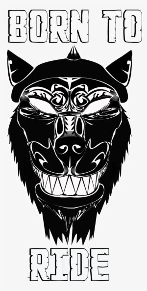 Biker Wolf T-shirt Design - Cat