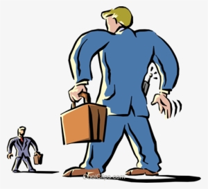 Men One Small Man One Big Man Royalty Free Vector Clip - Small Person On A Big Person