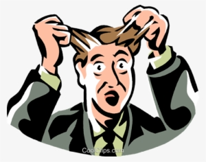 Frustrated Man Pulling Out His Hair Royalty Free Vector - Frustrated Man Vector Png