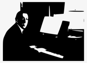Rachmaninoff Playing Piano Clipart - Orang Main Piano Vektor