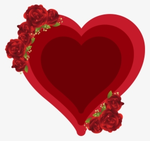 Deco Heart With Roses Png Clipart Picture