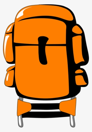 Orange Backpack Clipart