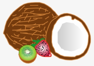 Coconuts Kiwi Strawberry Clipart Png For Web - Cartoon Picture Of A Coconut
