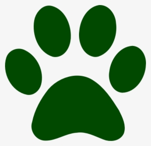 This Free Clipart Png Design Of Forest Green Paw Print - Dark Green Paw Print