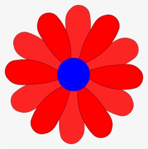 Red Gerbera Daisy Svg Clip Arts 594 X 597 Px