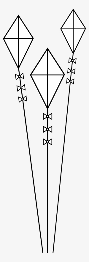 Kite Black And White Flying Kites Line Art Free Clip - Outline Picture Of Kites