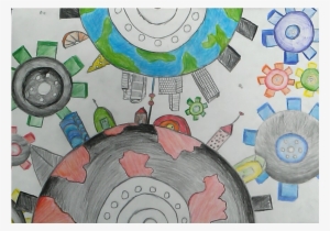 I Made This Drawing By Using The Color Pencils To Color - Drawing