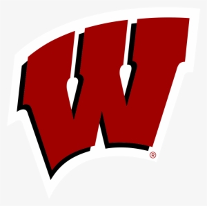Red W White Outline Rgb - Wisconsin Badgers