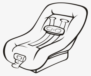 Medium Image - Car Seat Clipart Black And White