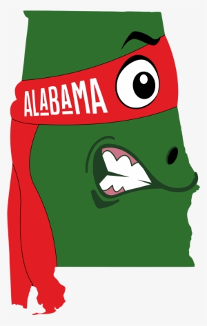 A Funny Outline Map Of Alabama - Alabama