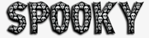 Sticker Text Spooky Skeleton Halloween Mycreation Aleor - Spooky Text Png