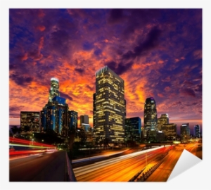 Downtown La Night Los Angeles Sunset Skyline California