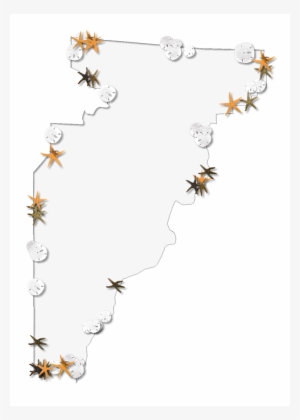 A Map Of Jefferson With A Thin Black Outline, Inner - Illustration