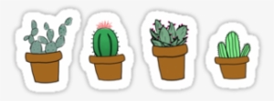 "cactus Hipster Drawing" Stickers By Youtuber-club - Stickers Tumblr Cactus