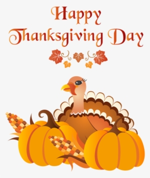 Happy Thanksgiving Day With Turkey Png Clip Art Image - Birthday