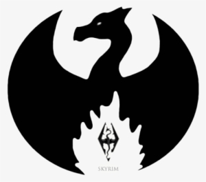 Tes 5 Skyrim Icon - Logo Dragon No Background
