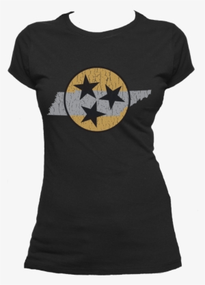 Tri Star Gold Womens Short Sleeve T Shirt - Multi Fandom Signs