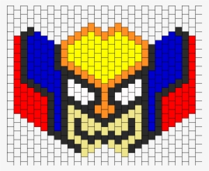 Wolverine Mask 3 Bead Pattern - Wolverine Kandi Rave Mask