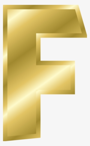 Letter Alphabet F Gold Sign - Gold Letter F Png