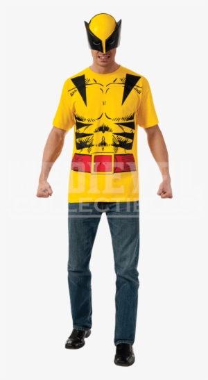 Adult Wolverine Costume Top And Mask - Marvel T Shirt Costume