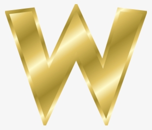 Effect Letters Alphabet Gold - Gold Letter W Transparent