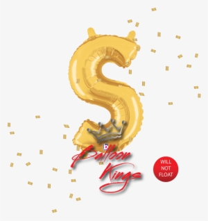 14in Gold Letter S 14in Gold Letter S - 14" Airfill (requires Heat Sealing) Letter Balloon