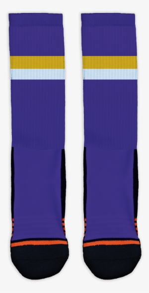 Vikings Stripes - Men's Nike Elite Quick Crew Mid Performance Socks –