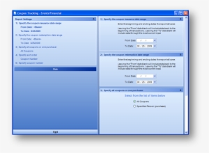 Includes Options For Coupon Issuance Date Range, Coupon - .net
