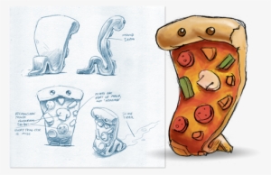 Pizza - Excel Gum Characters Ad