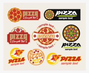 Vector Logo Cartoon Pizza Logo Template - Pizza Logo Template