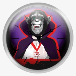 Chimpanzee In Dracula Costume - Chimpanzee In Dracula Costume Wristlet