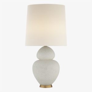 Michelena Table Lamp In Chalk White With Linen S - Linen