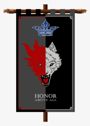 House Stark-targaryen Banner - House Stark And House Targaryen
