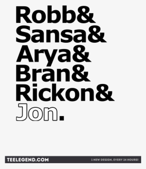 House Stark Names - Rickon Bran Arya Sansa Robb Jon Sweatshirt