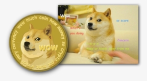 Dogecoin Logo With The Picture That Started The Meme - Doge Meme