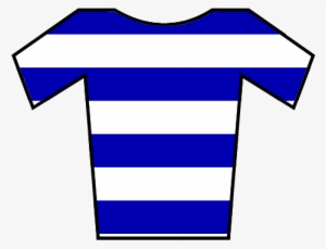 Soccer Jersey Blue-white - Clip Art