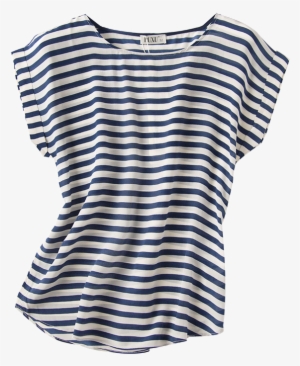 2018 New European And American Style Silk Blue And - Blouse