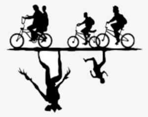 Upsidedown Strangerthings Demogorgon - Stranger Things Bike Silhouette
