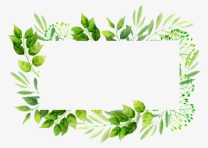 Rectangular Leaf Frame Png Transparent - Marcos De Hojas Png