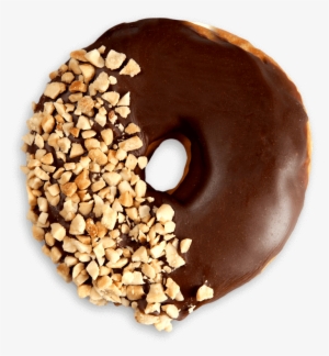 Chocolate Dip Peanut - Donuts Png